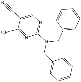 4-amino-2-(dibenzylamino)-5-pyrimidinecarbonitrile Struktur