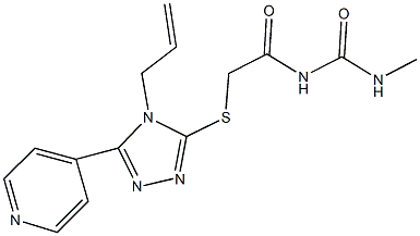 N-({[4-allyl-5-(4-pyridinyl)-4H-1,2,4-triazol-3-yl]sulfanyl}acetyl)-N'-methylurea Struktur