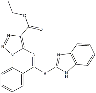 ethyl 5-(1H-benzimidazol-2-ylsulfanyl)[1,2,3]triazolo[1,5-a]quinazoline-3-carboxylate Struktur