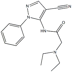 N-(4-cyano-1-phenyl-1H-pyrazol-5-yl)-2-(diethylamino)acetamide Struktur