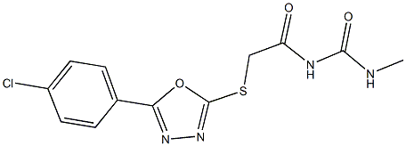 N-({[5-(4-chlorophenyl)-1,3,4-oxadiazol-2-yl]sulfanyl}acetyl)-N'-methylurea Struktur