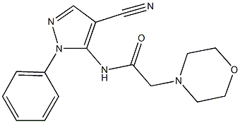 N-(4-cyano-1-phenyl-1H-pyrazol-5-yl)-2-(4-morpholinyl)acetamide Struktur