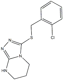 3-[(2-chlorobenzyl)sulfanyl]-5,6,7,8-tetrahydro[1,2,4]triazolo[4,3-a]pyrimidine Struktur