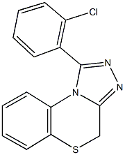 1-(2-chlorophenyl)-4H-[1,2,4]triazolo[3,4-c][1,4]benzothiazine Struktur