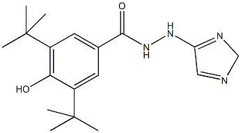 3,5-ditert-butyl-4-hydroxy-N'-(2H-imidazol-4-yl)benzohydrazide Struktur