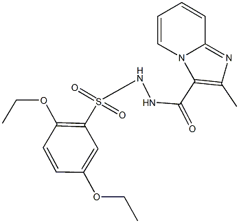 2,5-diethoxy-N'-[(2-methylimidazo[1,2-a]pyridin-3-yl)carbonyl]benzenesulfonohydrazide Struktur