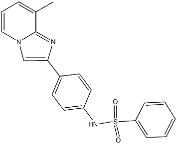 N-[4-(8-methylimidazo[1,2-a]pyridin-2-yl)phenyl]benzenesulfonamide Struktur