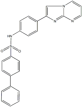 N-(4-imidazo[1,2-a]pyrimidin-2-ylphenyl)[1,1'-biphenyl]-4-sulfonamide Struktur