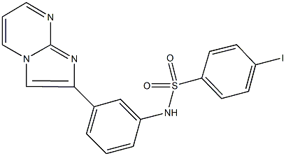 N-(3-imidazo[1,2-a]pyrimidin-2-ylphenyl)-4-iodobenzenesulfonamide Struktur