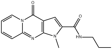 1-methyl-4-oxo-N-propyl-1,4-dihydropyrido[1,2-a]pyrrolo[2,3-d]pyrimidine-2-carboxamide Struktur