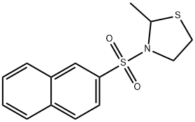 2-methyl-3-(2-naphthylsulfonyl)-1,3-thiazolidine Struktur