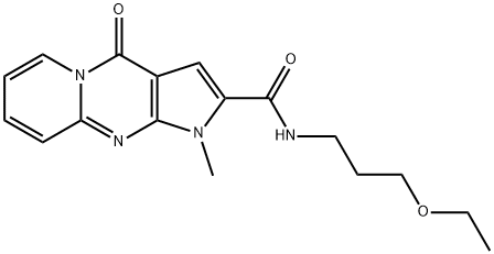 N-(3-ethoxypropyl)-1-methyl-4-oxo-1,4-dihydropyrido[1,2-a]pyrrolo[2,3-d]pyrimidine-2-carboxamide Struktur