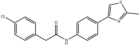 2-(4-chlorophenyl)-N-[4-(2-methyl-1,3-thiazol-4-yl)phenyl]acetamide Struktur