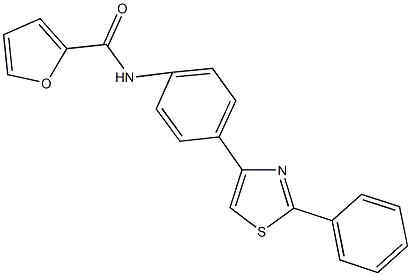 N-[4-(2-phenyl-1,3-thiazol-4-yl)phenyl]-2-furamide Struktur