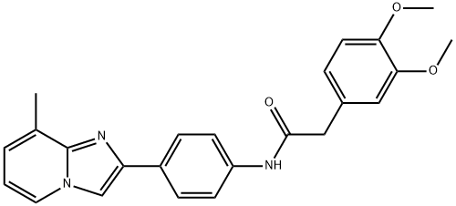 2-(3,4-dimethoxyphenyl)-N-[4-(8-methylimidazo[1,2-a]pyridin-2-yl)phenyl]acetamide Struktur