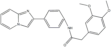 2-(3,4-dimethoxyphenyl)-N-(4-imidazo[1,2-a]pyridin-2-ylphenyl)acetamide Struktur