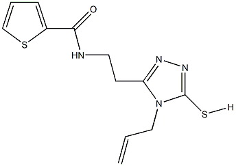 N-[2-(4-allyl-5-sulfanyl-4H-1,2,4-triazol-3-yl)ethyl]-2-thiophenecarboxamide Struktur