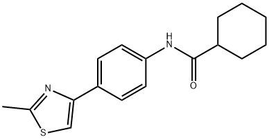 N-[4-(2-methyl-1,3-thiazol-4-yl)phenyl]cyclohexanecarboxamide Struktur