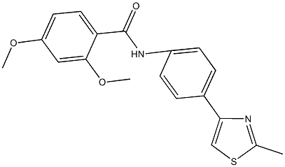 2,4-dimethoxy-N-[4-(2-methyl-1,3-thiazol-4-yl)phenyl]benzamide Struktur