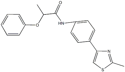 N-[4-(2-methyl-1,3-thiazol-4-yl)phenyl]-2-phenoxypropanamide Struktur