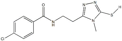 4-chloro-N-[2-(4-methyl-5-sulfanyl-4H-1,2,4-triazol-3-yl)ethyl]benzamide Struktur