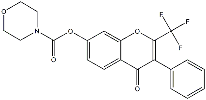 4-oxo-3-phenyl-2-(trifluoromethyl)-4H-chromen-7-yl 4-morpholinecarboxylate Struktur