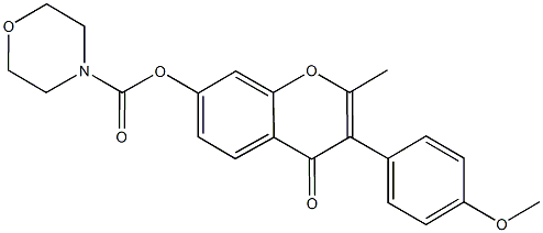 3-(4-methoxyphenyl)-2-methyl-4-oxo-4H-chromen-7-yl 4-morpholinecarboxylate Struktur