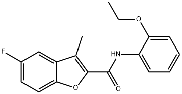 N-(2-ethoxyphenyl)-5-fluoro-3-methyl-1-benzofuran-2-carboxamide Struktur