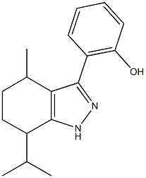 2-(7-isopropyl-4-methyl-4,5,6,7-tetrahydro-1H-indazol-3-yl)phenol Struktur