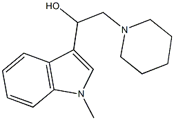 1-(1-methyl-1H-indol-3-yl)-2-(1-piperidinyl)ethanol Struktur