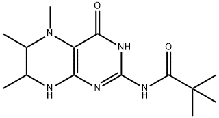 2,2-dimethyl-N-(5,6,7-trimethyl-4-oxo-3,4,5,6,7,8-hexahydro-2-pteridinyl)propanamide Struktur