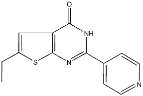 6-ethyl-2-(4-pyridinyl)thieno[2,3-d]pyrimidin-4(3H)-one Struktur