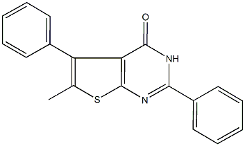 6-methyl-2,5-diphenylthieno[2,3-d]pyrimidin-4(3H)-one Struktur