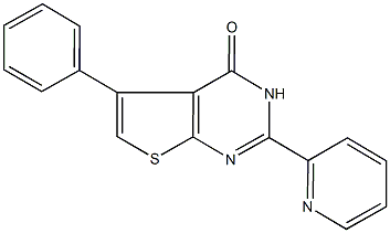 5-phenyl-2-(2-pyridinyl)thieno[2,3-d]pyrimidin-4(3H)-one Struktur