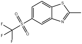 2-methyl-5-[(trifluoromethyl)sulfonyl]-1,3-benzothiazole Struktur