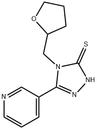 5-(3-pyridinyl)-4-(tetrahydro-2-furanylmethyl)-4H-1,2,4-triazol-3-yl hydrosulfide Struktur