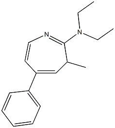 N,N-diethyl-N-(3-methyl-5-phenyl-3H-azepin-2-yl)amine Struktur