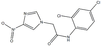 N-(2,4-dichlorophenyl)-2-{4-nitro-1H-imidazol-1-yl}acetamide Struktur