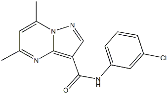 N-(3-chlorophenyl)-5,7-dimethylpyrazolo[1,5-a]pyrimidine-3-carboxamide Struktur