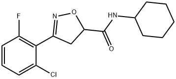 3-(2-chloro-6-fluorophenyl)-N-cyclohexyl-4,5-dihydro-5-isoxazolecarboxamide Struktur