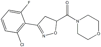 4-{[3-(2-chloro-6-fluorophenyl)-4,5-dihydro-5-isoxazolyl]carbonyl}morpholine Struktur