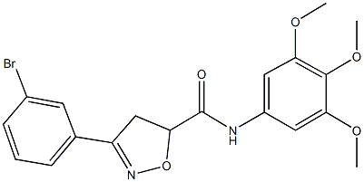 3-(3-bromophenyl)-N-(3,4,5-trimethoxyphenyl)-4,5-dihydro-5-isoxazolecarboxamide Struktur