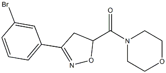 4-{[3-(3-bromophenyl)-4,5-dihydro-5-isoxazolyl]carbonyl}morpholine Struktur