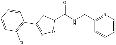 3-(2-chlorophenyl)-N-(2-pyridinylmethyl)-4,5-dihydro-5-isoxazolecarboxamide Struktur