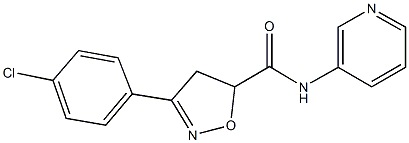 3-(4-chlorophenyl)-N-(3-pyridinyl)-4,5-dihydro-5-isoxazolecarboxamide Struktur