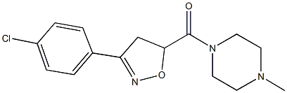 1-{[3-(4-chlorophenyl)-4,5-dihydro-5-isoxazolyl]carbonyl}-4-methylpiperazine Struktur