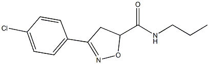 3-(4-chlorophenyl)-N-propyl-4,5-dihydro-5-isoxazolecarboxamide Struktur