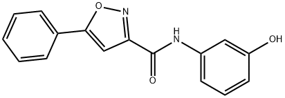 N-(3-hydroxyphenyl)-5-phenyl-3-isoxazolecarboxamide Struktur