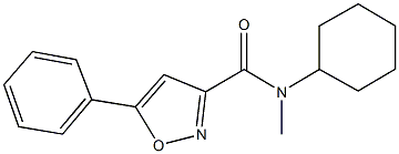 N-cyclohexyl-N-methyl-5-phenyl-3-isoxazolecarboxamide Struktur