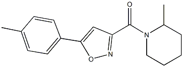 2-methyl-1-{[5-(4-methylphenyl)-3-isoxazolyl]carbonyl}piperidine Struktur